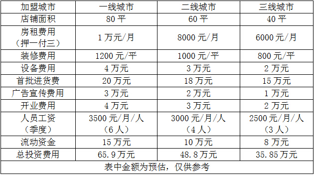 雅詩蘭黛加盟實體店需要多少錢